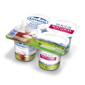 YOGUR ASTURIANA NATURAL AZUCARADO PACK4