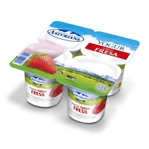 YOGUR ASTURIANA SABOR FRESA PACK*4