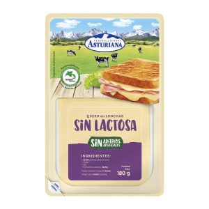 QUESO LONCHAS SIN LACTOSA ASTURIANA 180 GRS
