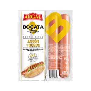 SALCHICHAS BOCATA ARGAL JAMÓN Y QUESO
