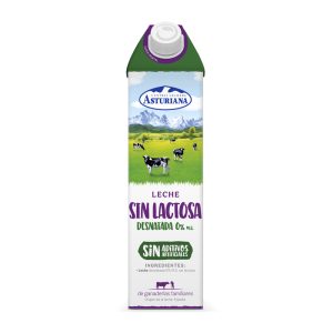 Leche desnatada sin lactosa 1L.
