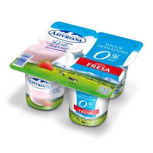 YOGUR ASTURIANA DESNATADO FRESA PACK4