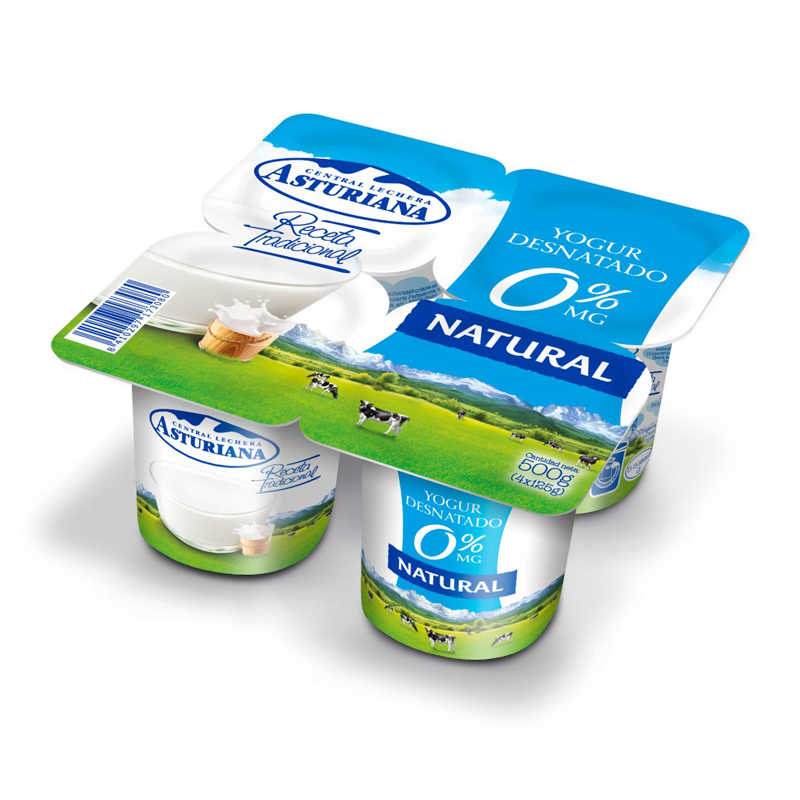 YOGUR ASTURIANA DESNATADO NATURAL PACK4