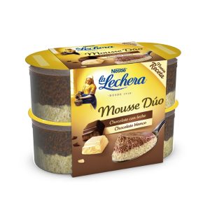 Mousse de chocolate con leche y chocolate blanco