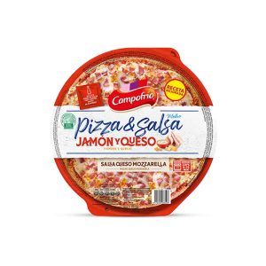 Pizza & Salsa Jamón y Queso con Salsa Mozzarella CAMPOFRIO